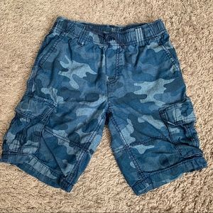 Gymboree Blue Camo Cargo Shorts Size 8